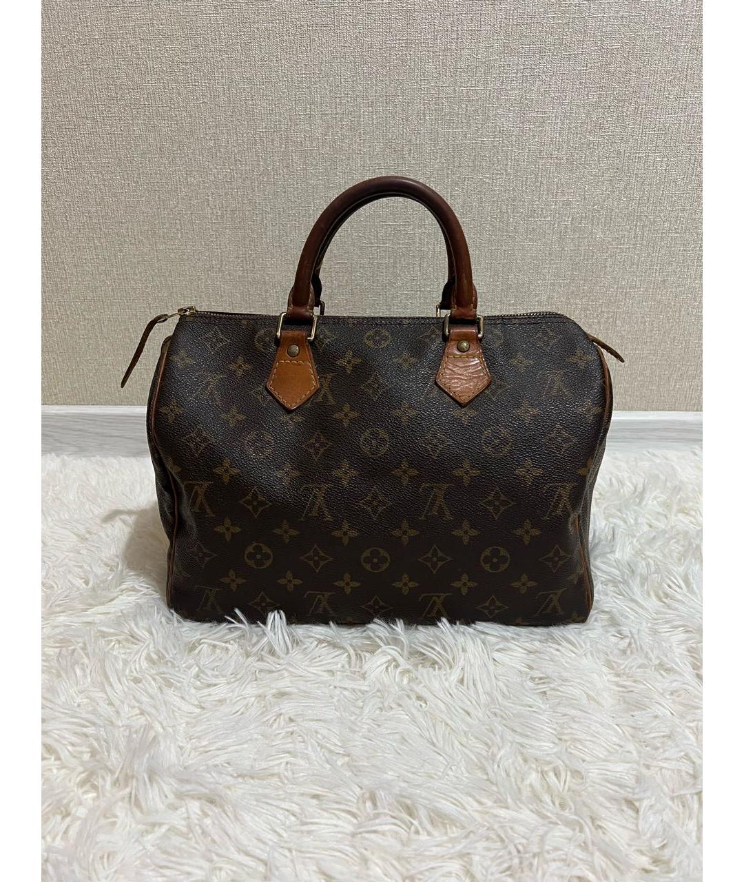 LOUIS VUITTON Коричневая сумка с короткими ручками, фото 3