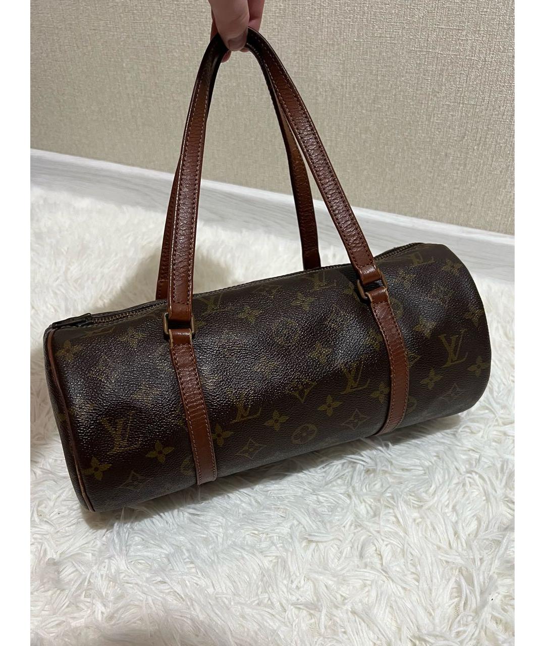 LOUIS VUITTON Коричневая сумка с короткими ручками, фото 8