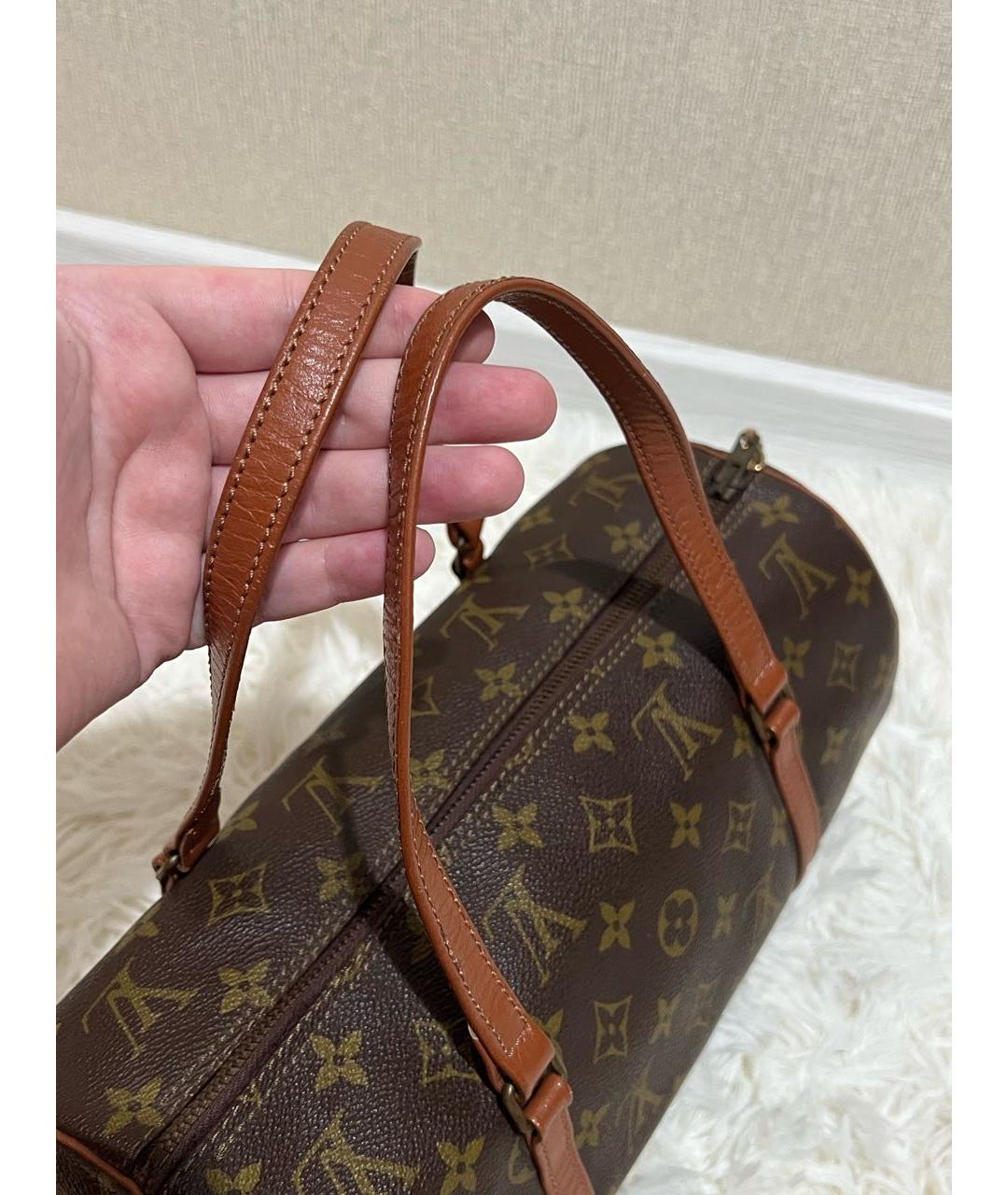 LOUIS VUITTON Коричневая сумка с короткими ручками, фото 4