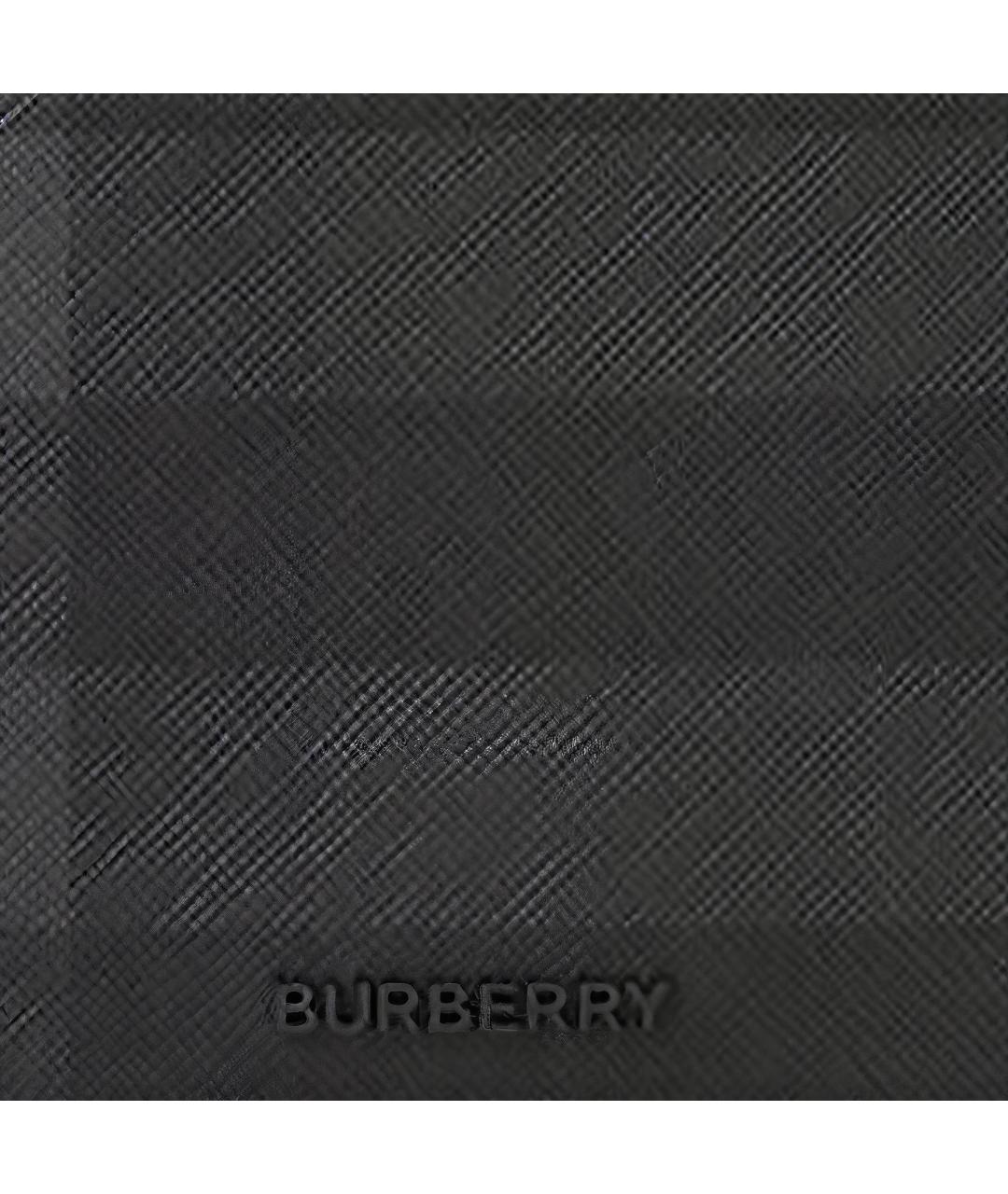 BURBERRY Черный кожаный кошелек, фото 4