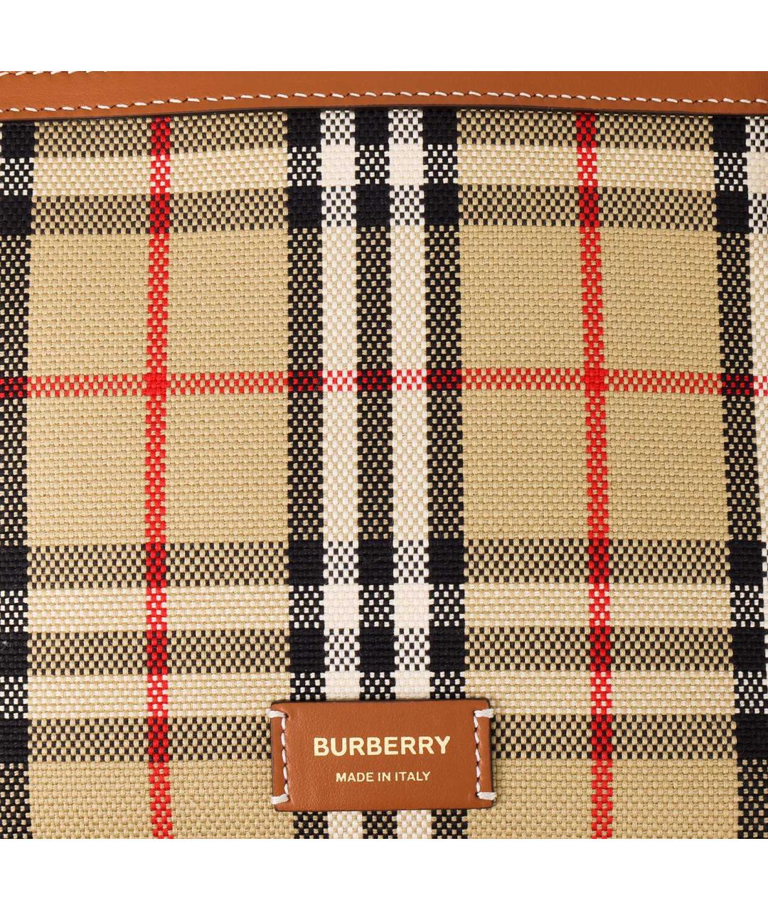 BURBERRY Коричневая хлопковая сумка через плечо, фото 6