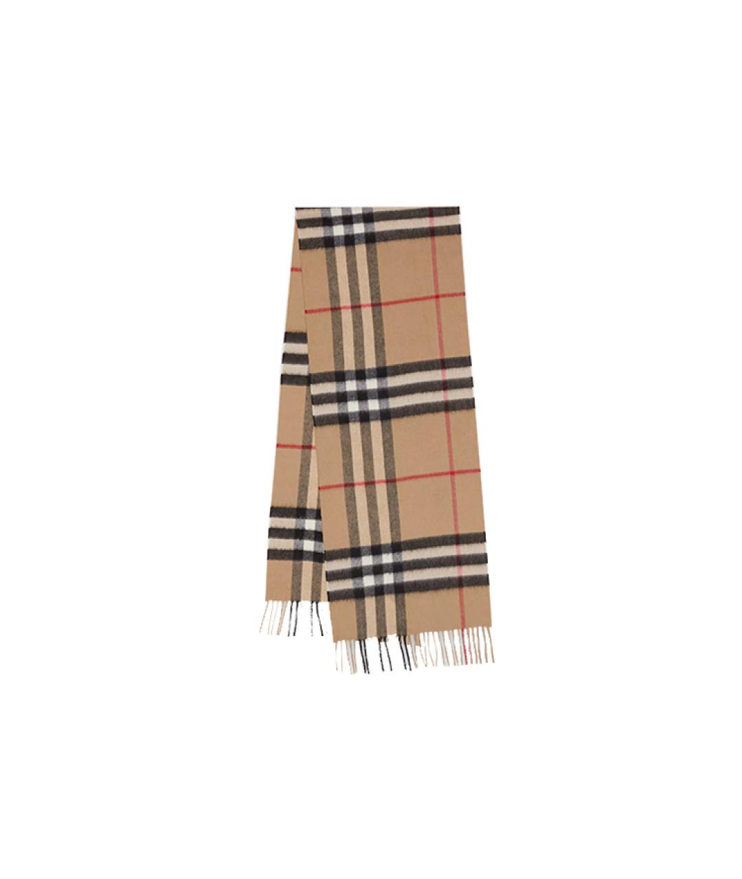 BURBERRY Бежевый кашемировый шарф, фото 1