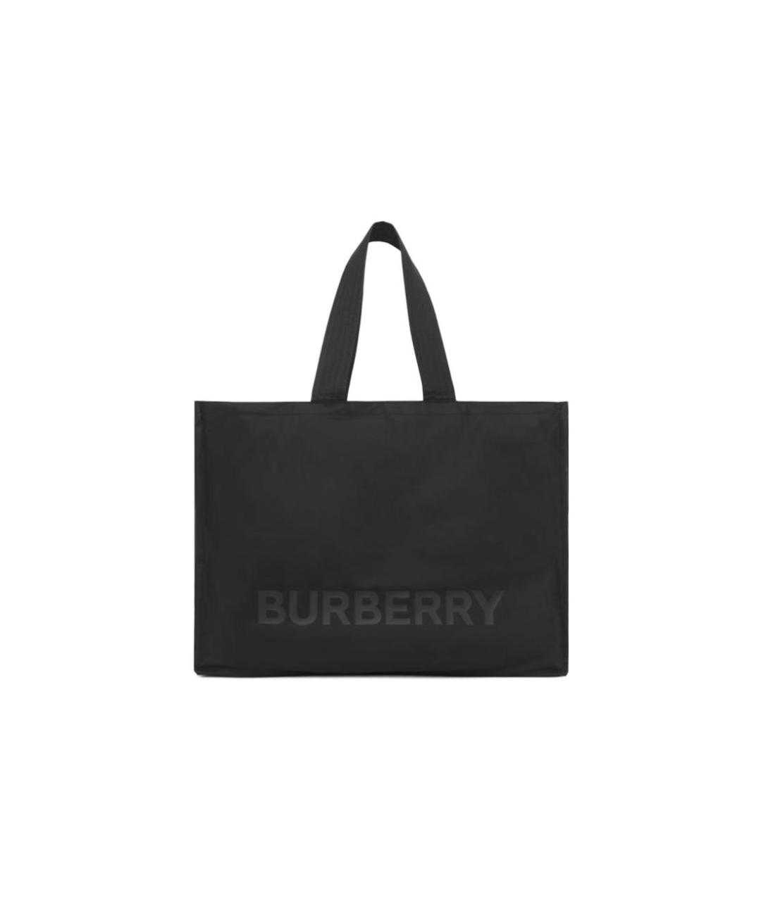 BURBERRY Черная хлопковая сумка на плечо, фото 1