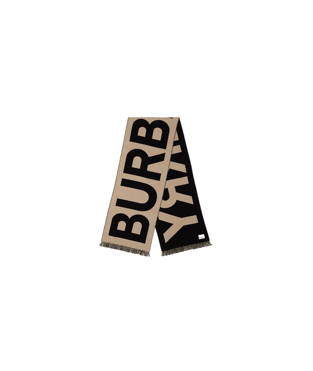 BURBERRY Бежевый шерстяной шарф, фото 2