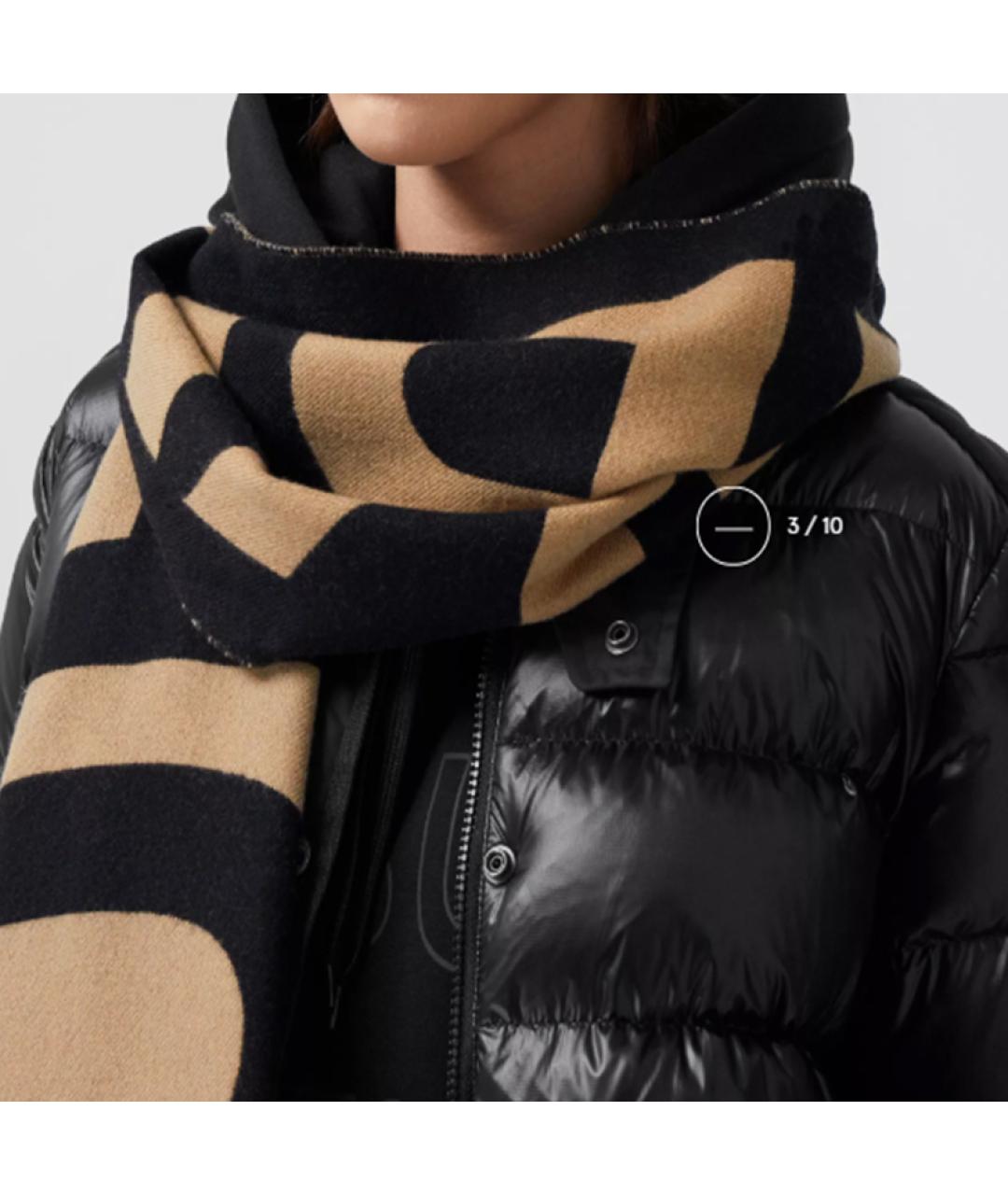 BURBERRY Бежевый шерстяной шарф, фото 3