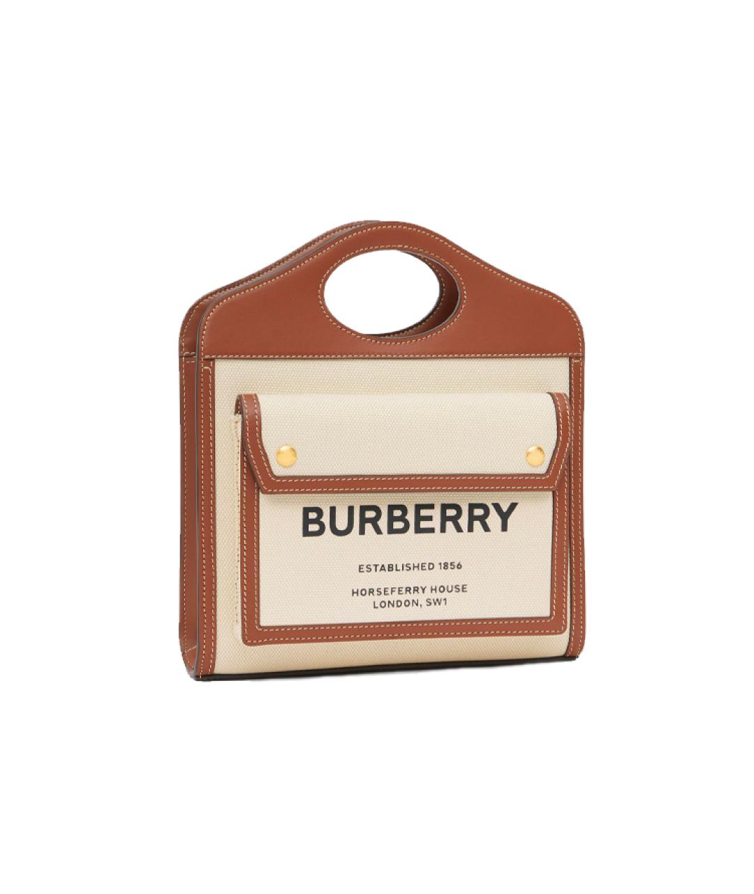 BURBERRY Коричневая кожаная сумка через плечо, фото 3