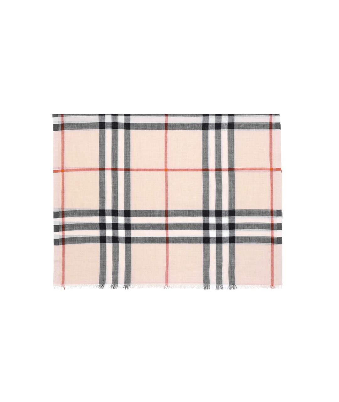 BURBERRY Бежевый шелковый шарф, фото 3