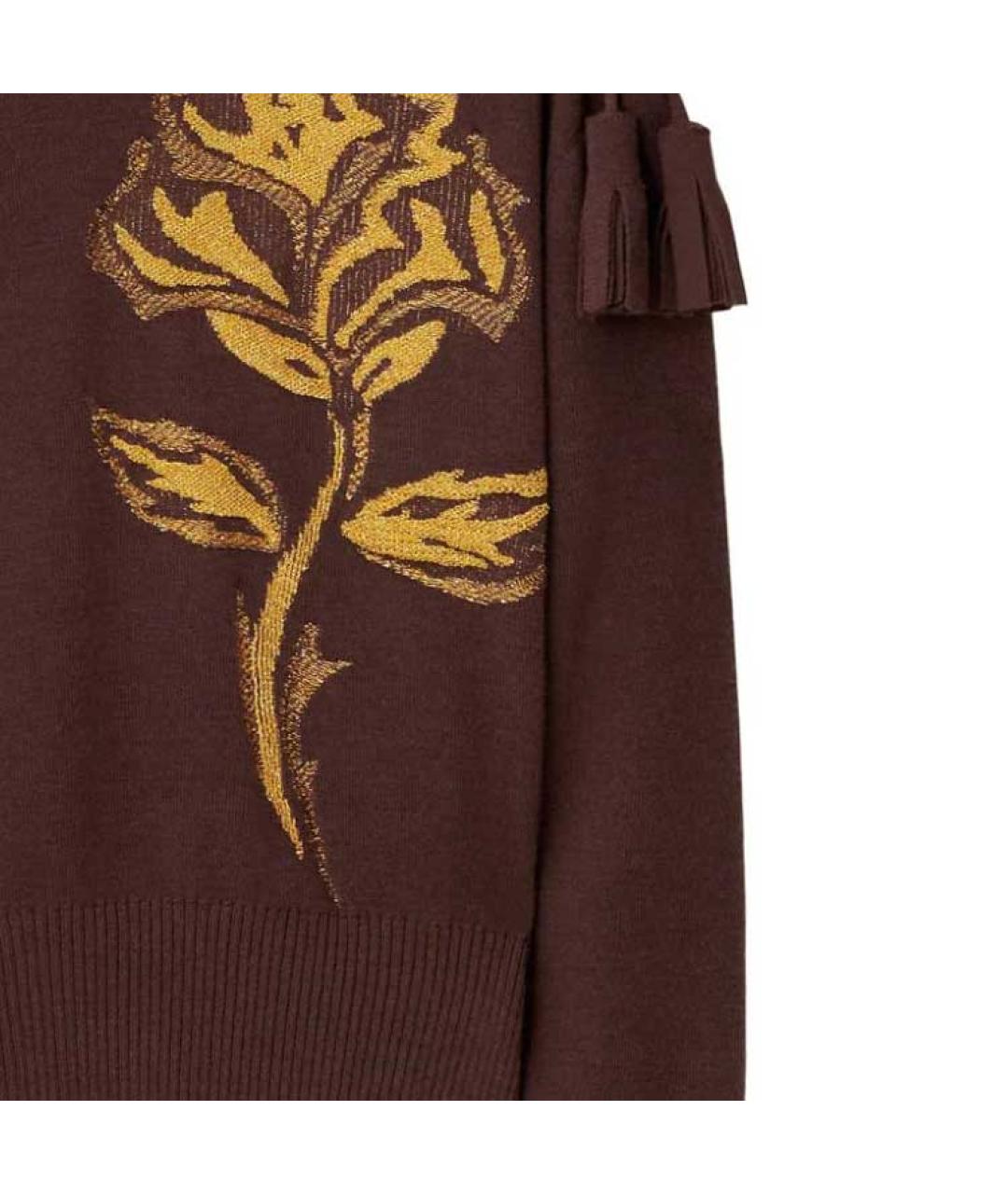 BURBERRY Коричневый хлопковый джемпер / свитер, фото 4