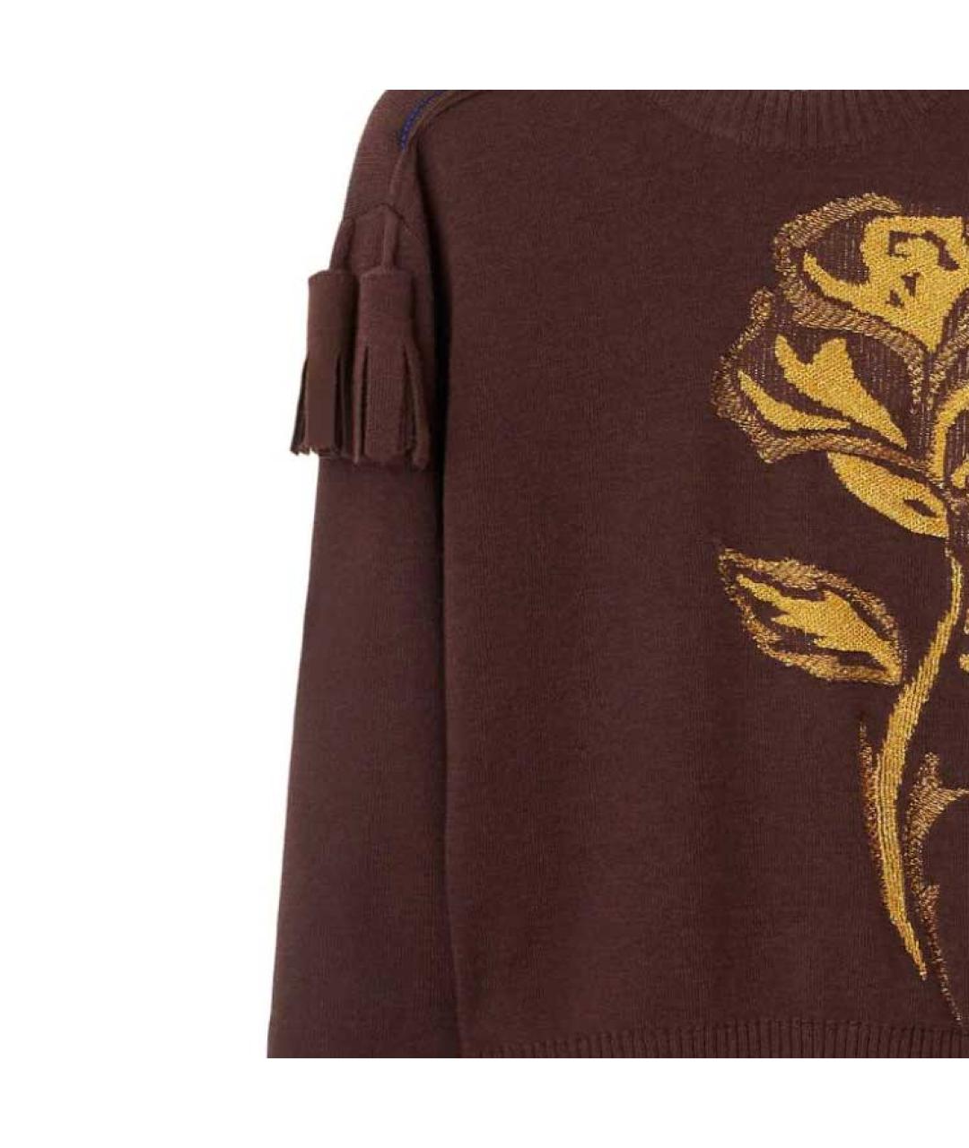 BURBERRY Коричневый хлопковый джемпер / свитер, фото 3