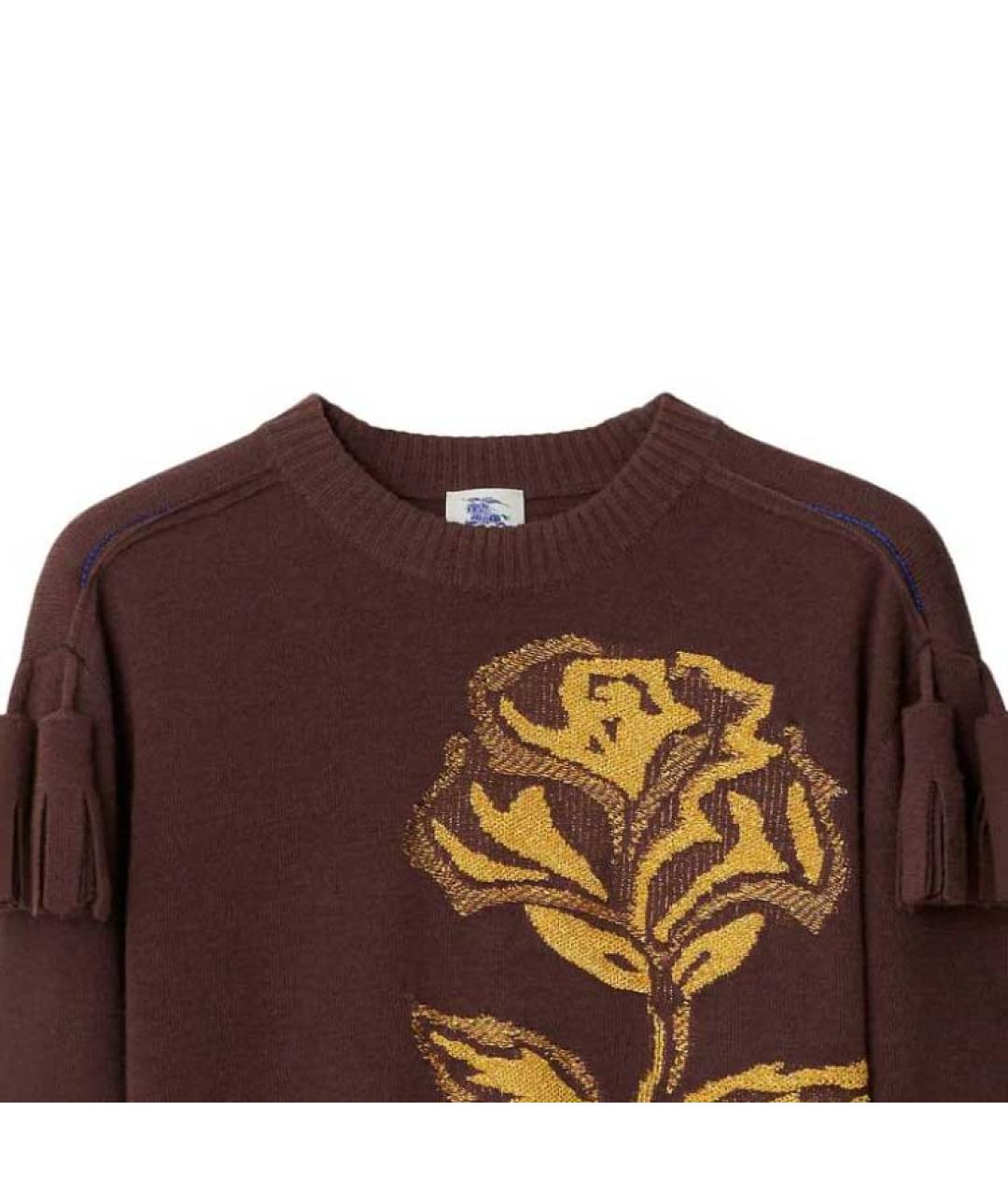 BURBERRY Коричневый хлопковый джемпер / свитер, фото 2