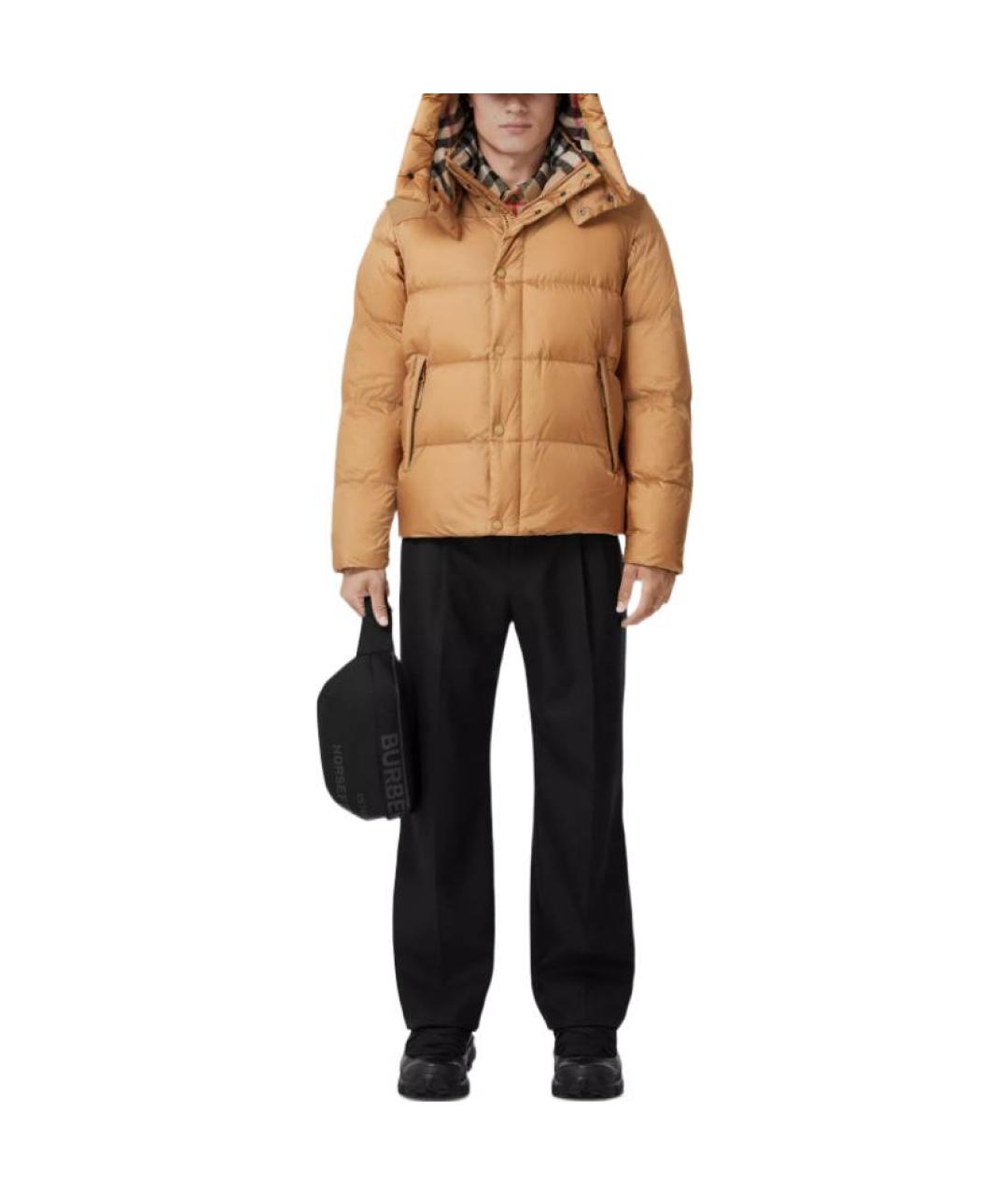 BURBERRY Коричневый пуховик, фото 2