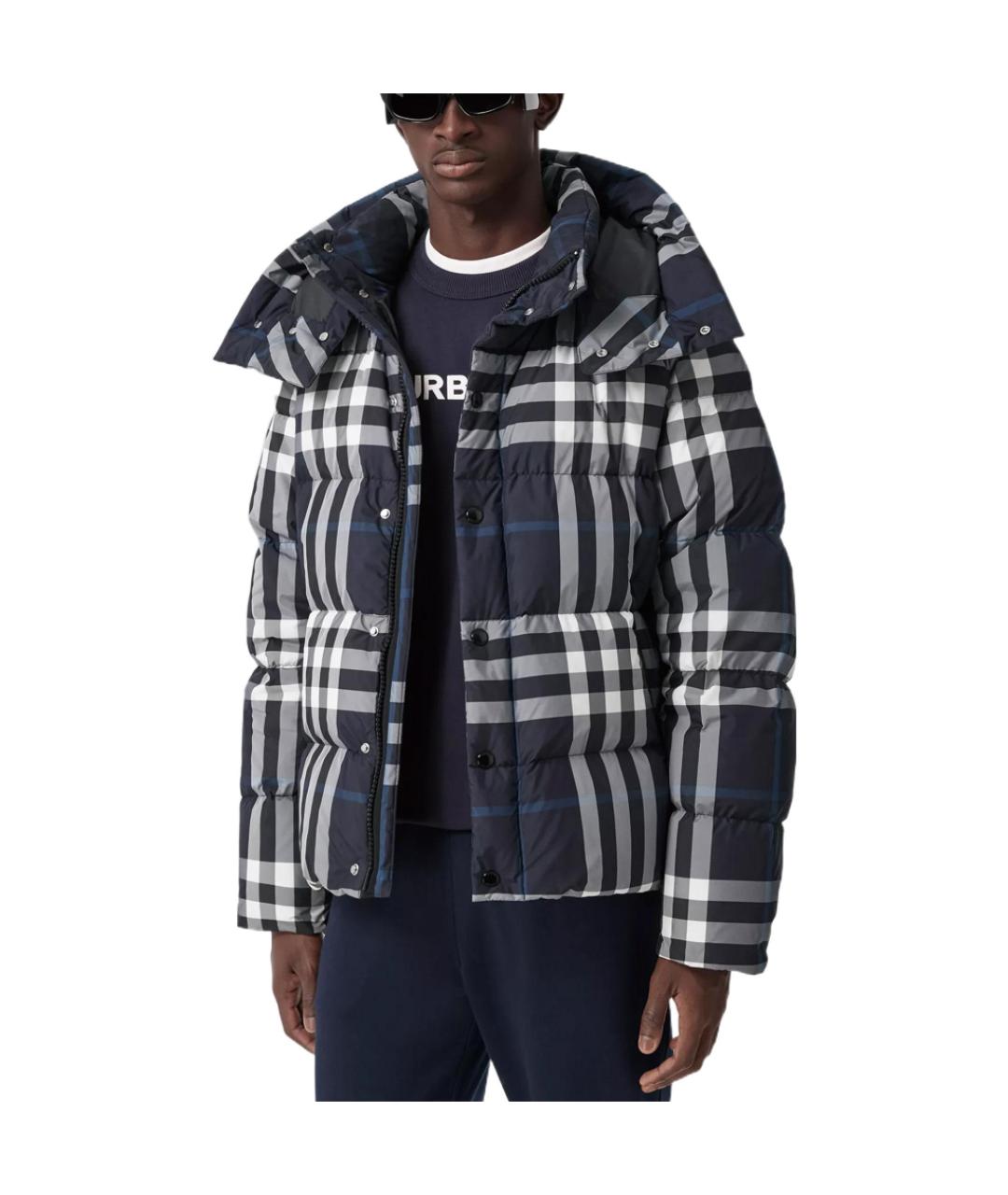 BURBERRY Темно-синий пуховик, фото 3