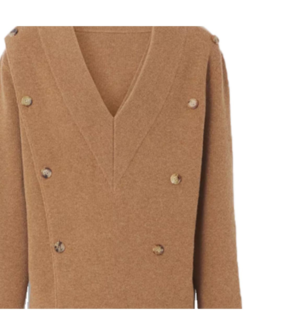 BURBERRY Бежевый кашемировый джемпер / свитер, фото 6