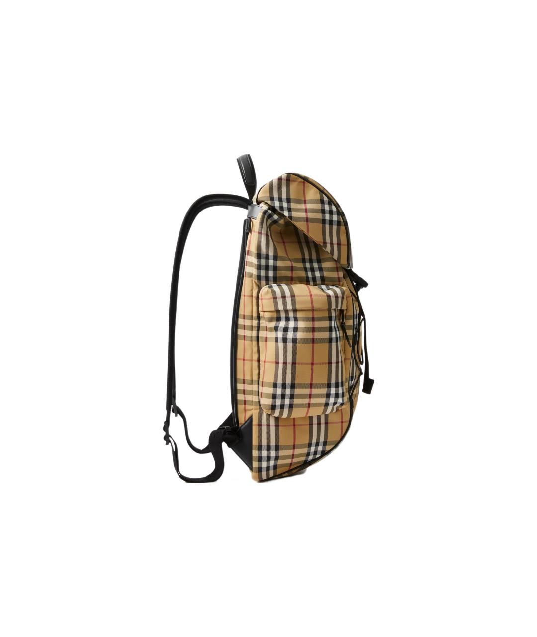 BURBERRY Бежевый кожаный рюкзак, фото 2