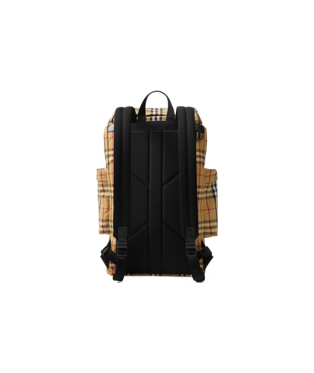 BURBERRY Бежевый кожаный рюкзак, фото 3