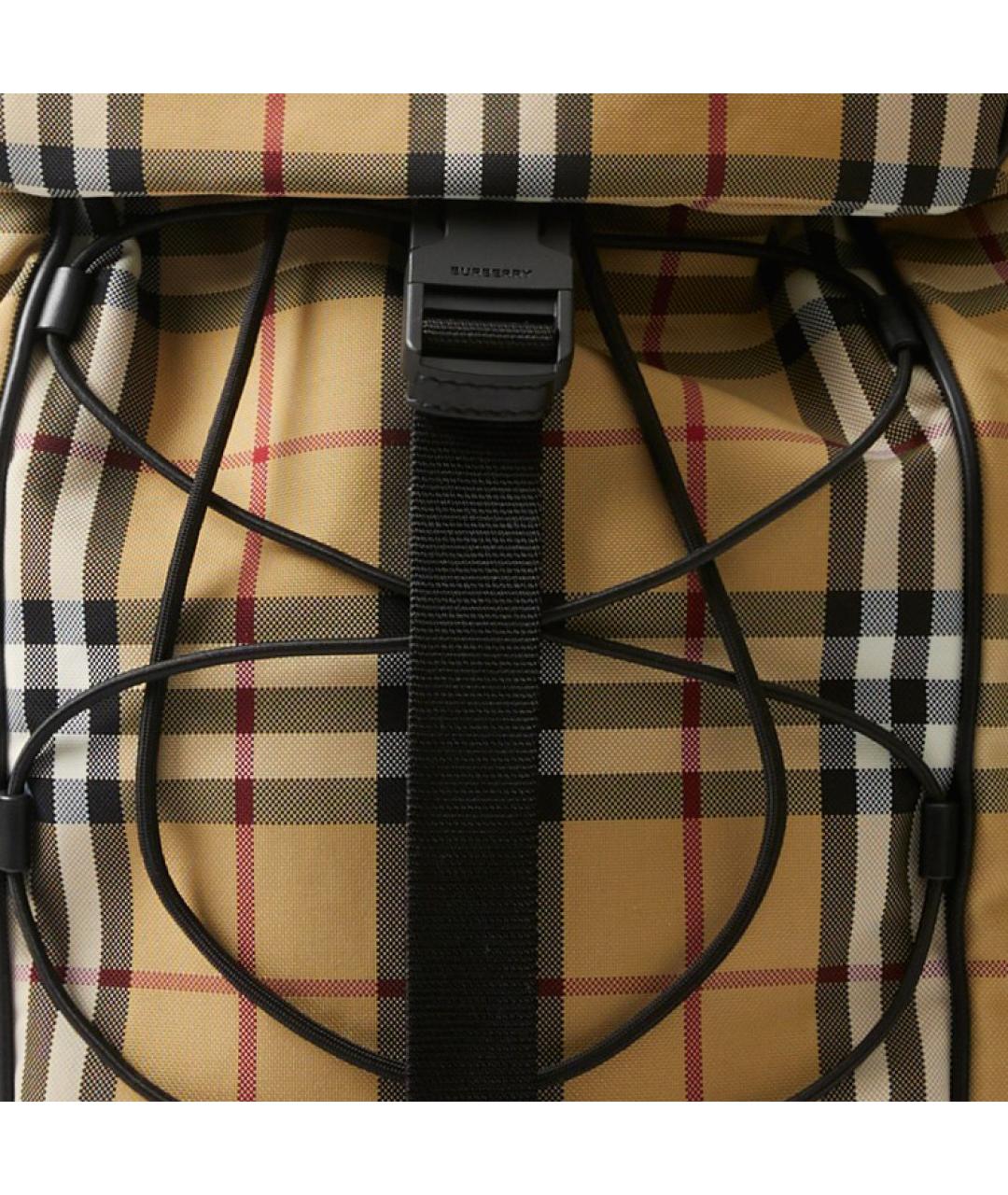 BURBERRY Бежевый кожаный рюкзак, фото 5