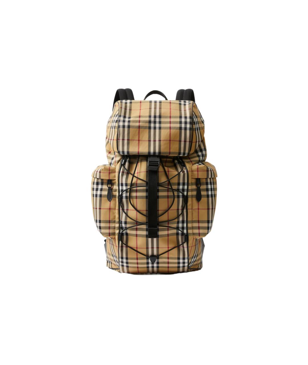 BURBERRY Бежевый кожаный рюкзак, фото 1