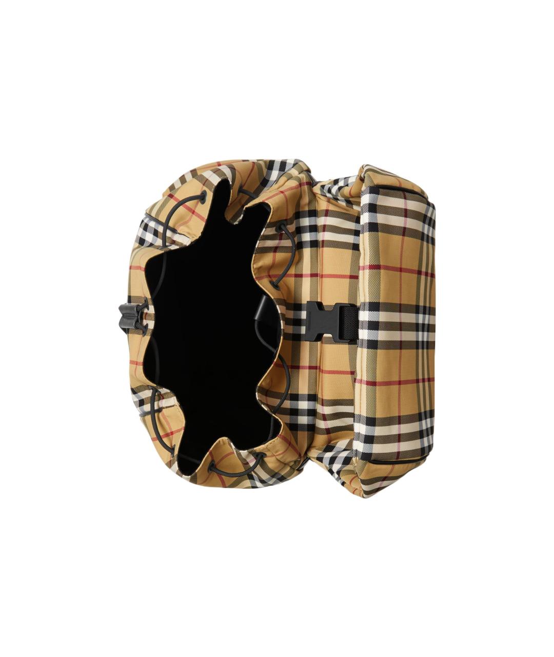 BURBERRY Бежевый кожаный рюкзак, фото 4