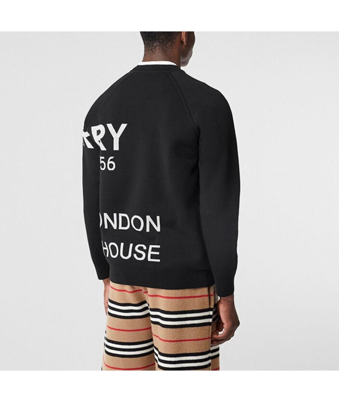 BURBERRY Черный кашемировый джемпер / свитер, фото 3