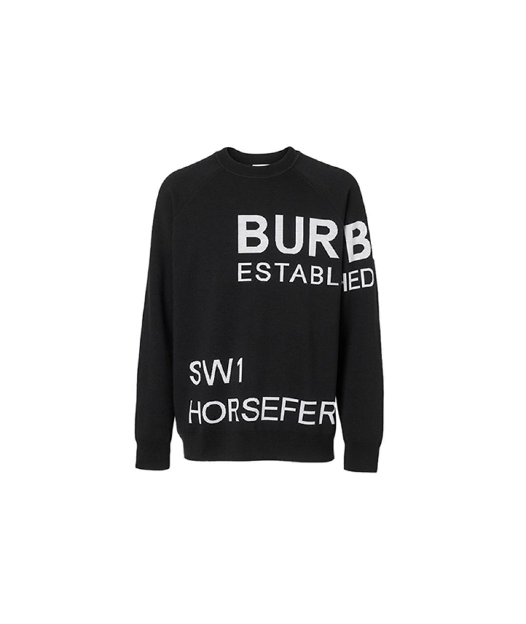 BURBERRY Черный кашемировый джемпер / свитер, фото 1