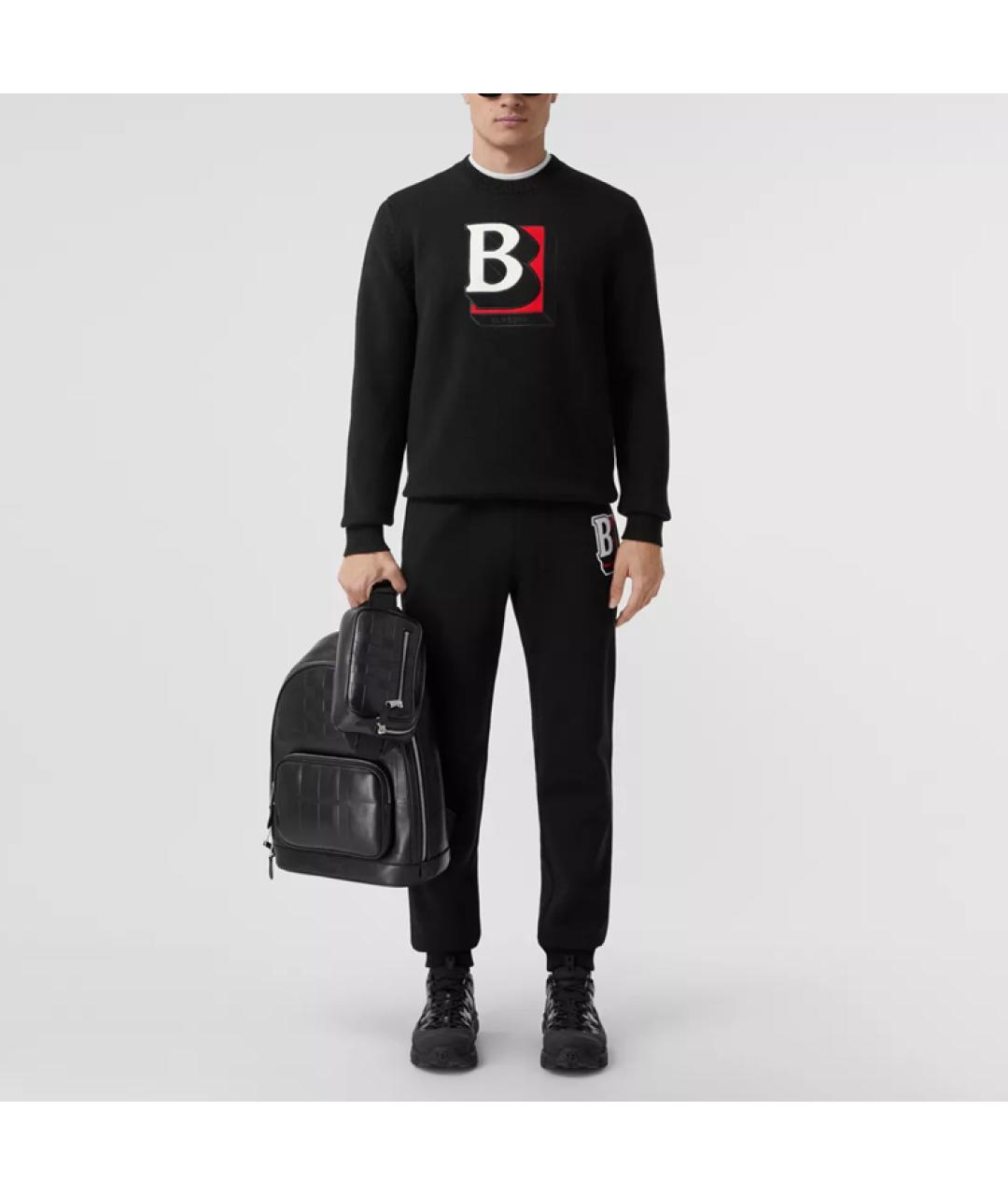BURBERRY Черный кашемировый джемпер / свитер, фото 2