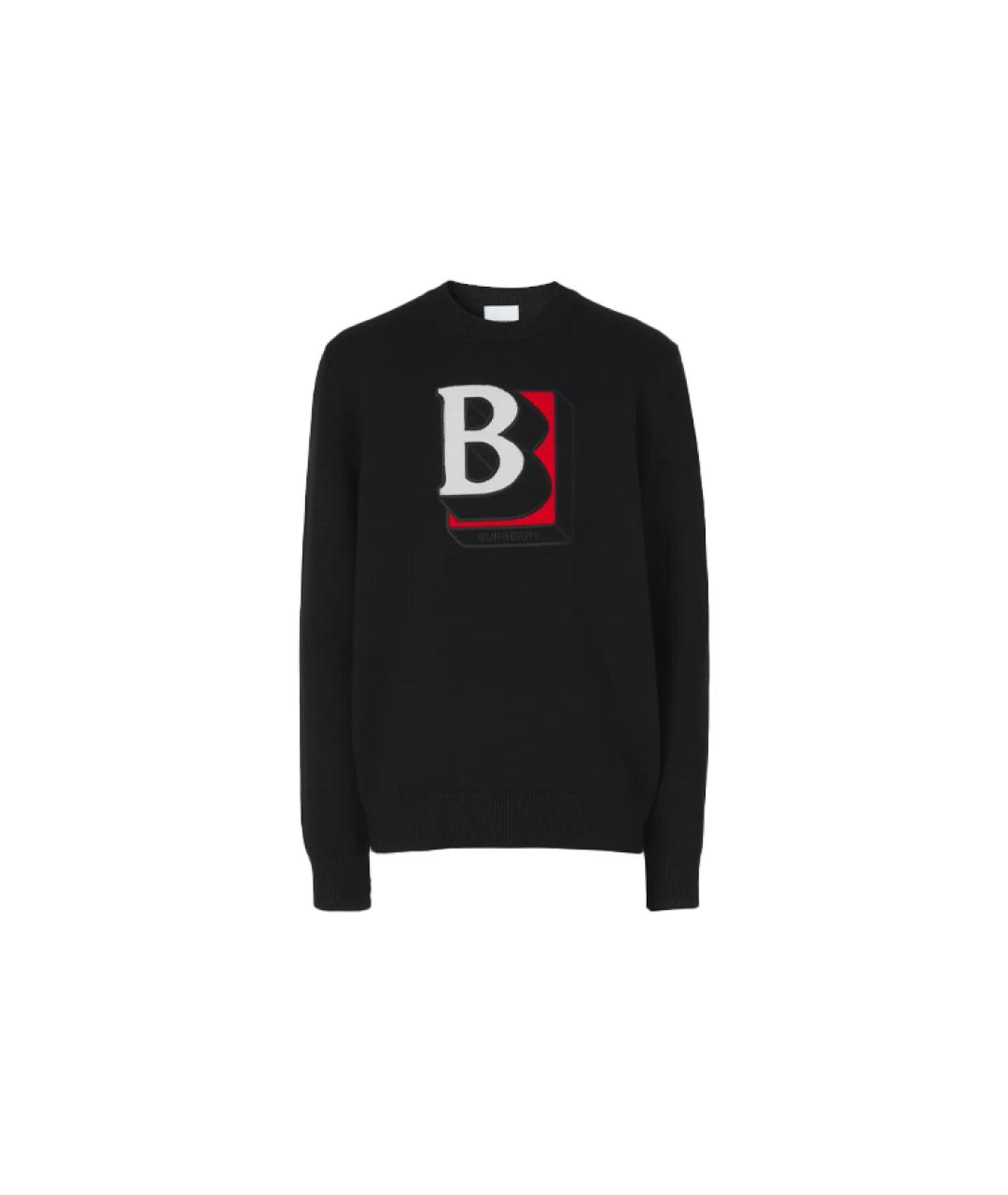 BURBERRY Черный кашемировый джемпер / свитер, фото 1