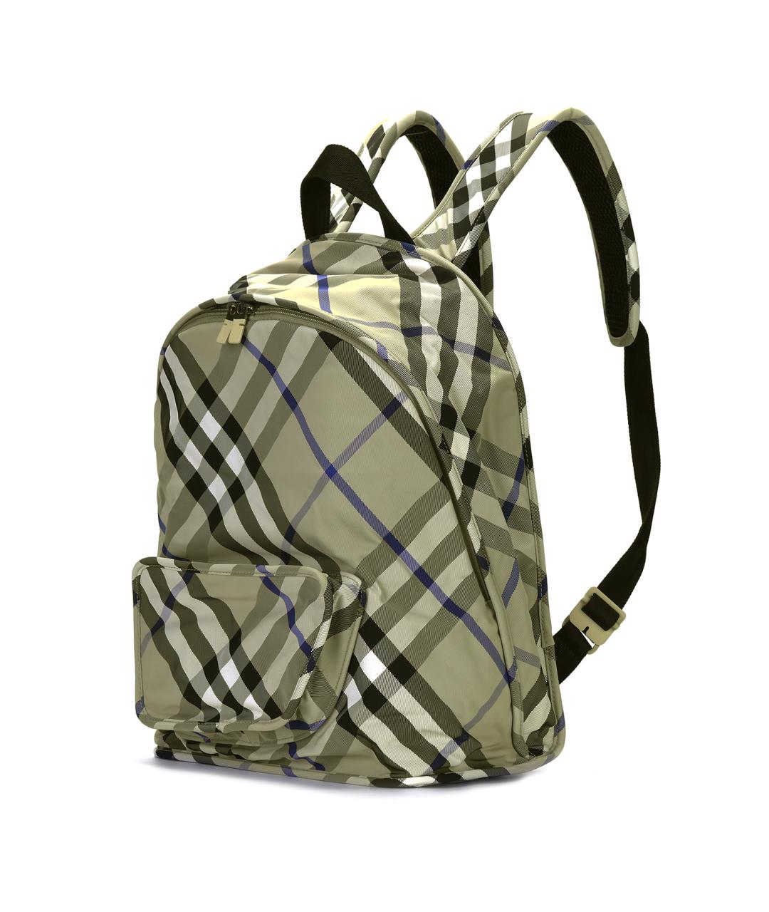 BURBERRY Зеленый тканевый рюкзак, фото 4