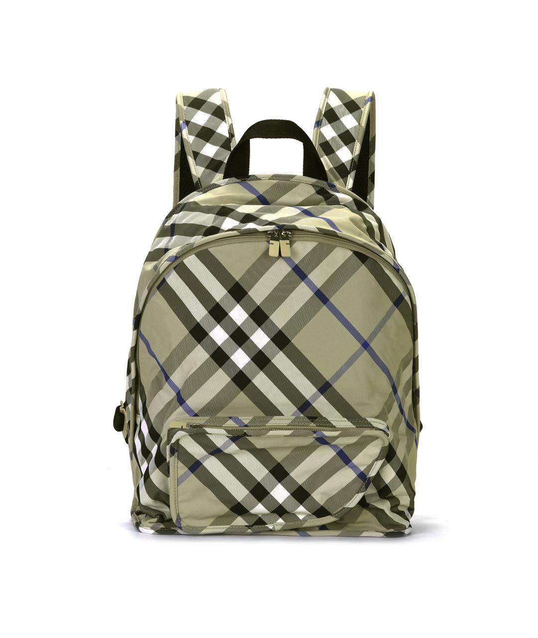 BURBERRY Зеленый тканевый рюкзак, фото 1