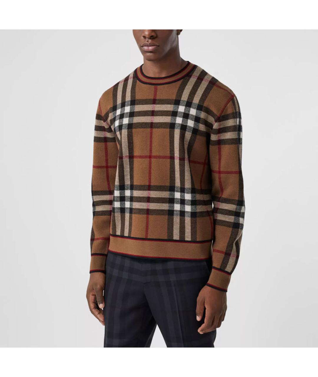 BURBERRY Коричневый джемпер / свитер, фото 3