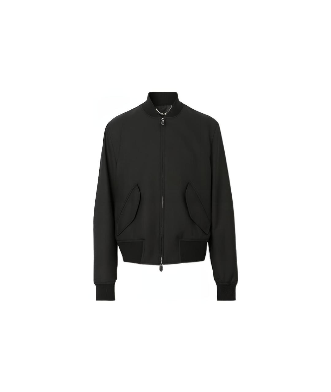 BURBERRY Черная шерстяная куртка, фото 1