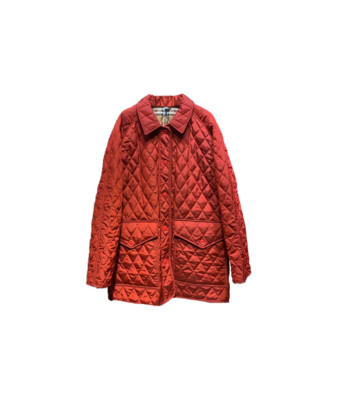 BURBERRY Красный пуховик, фото 1