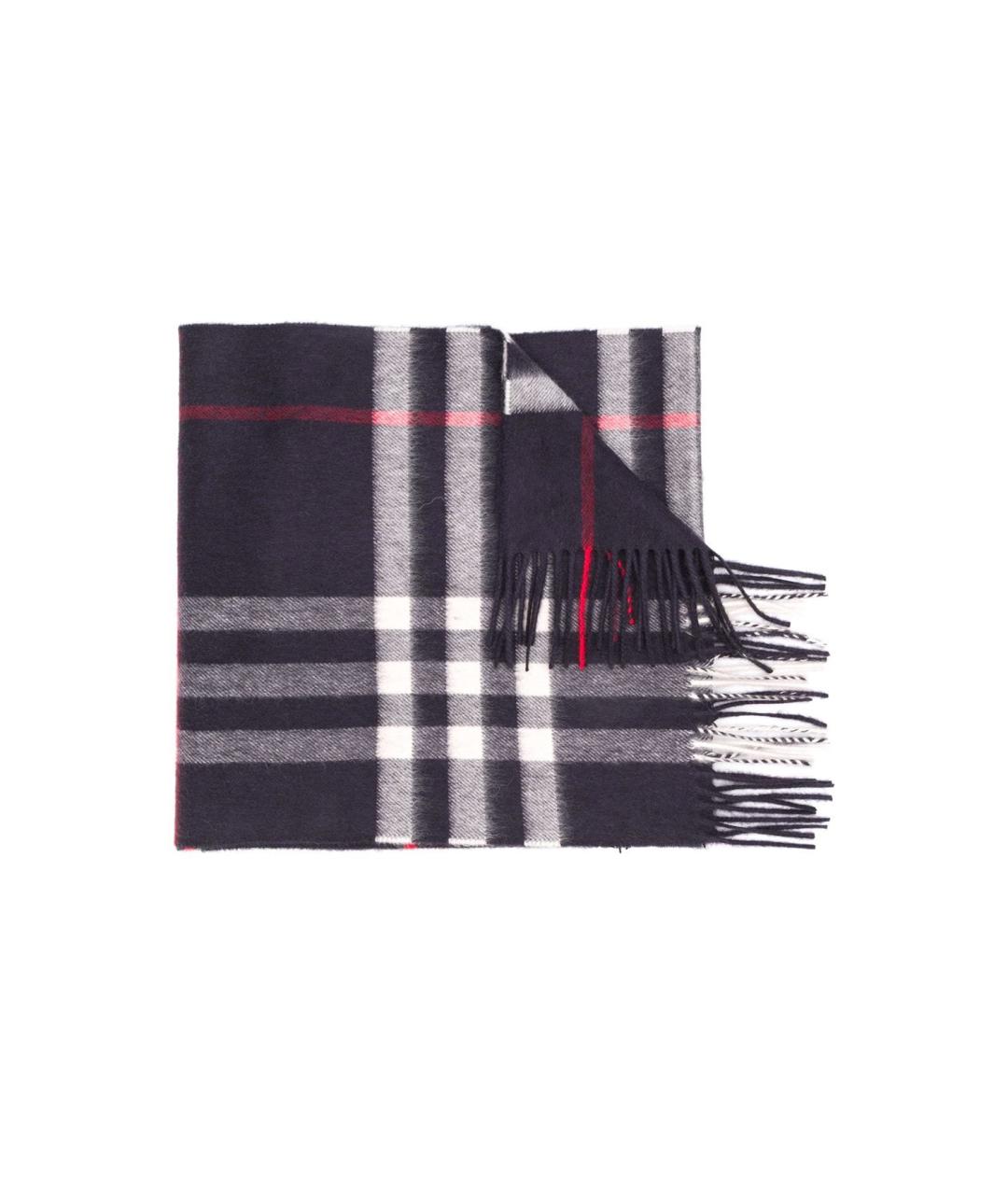 BURBERRY Темно-синий кашемировый шарф, фото 3