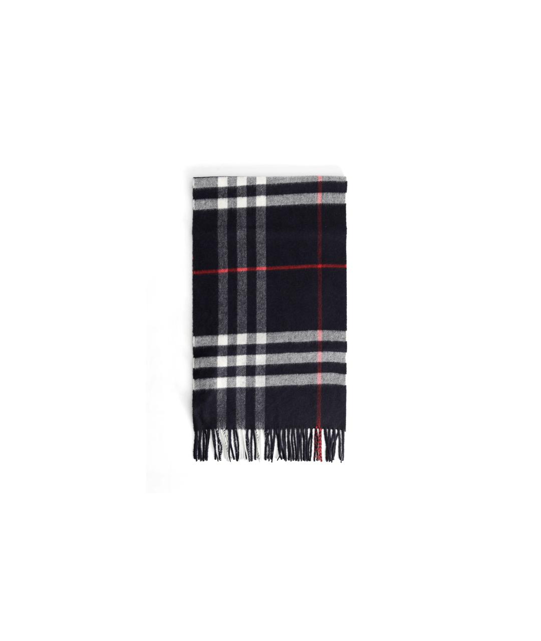 BURBERRY Темно-синий кашемировый шарф, фото 4
