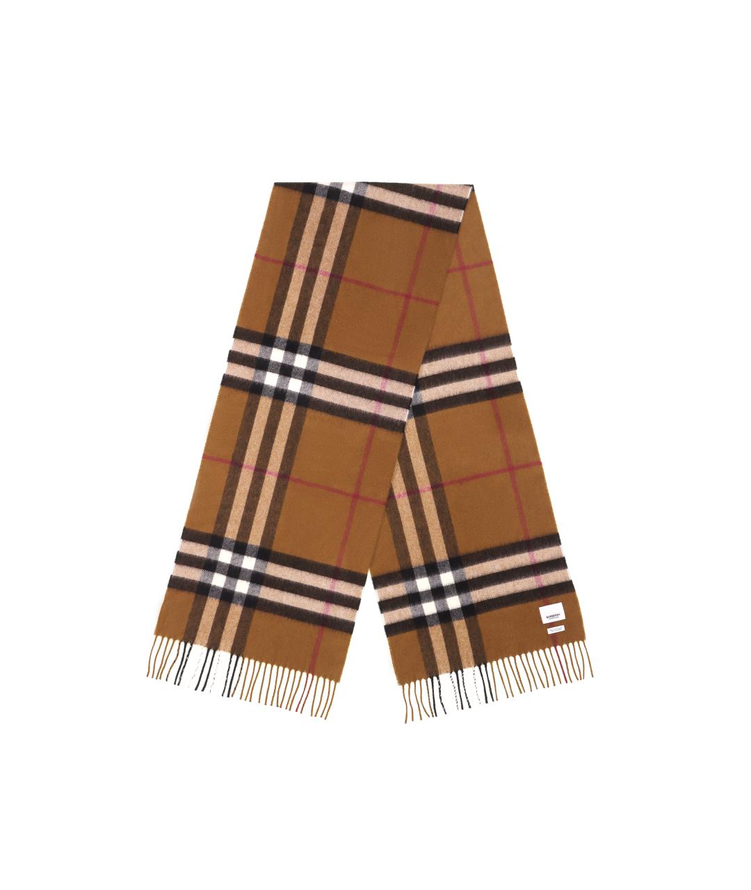 BURBERRY Коричневый кашемировый шарф, фото 2