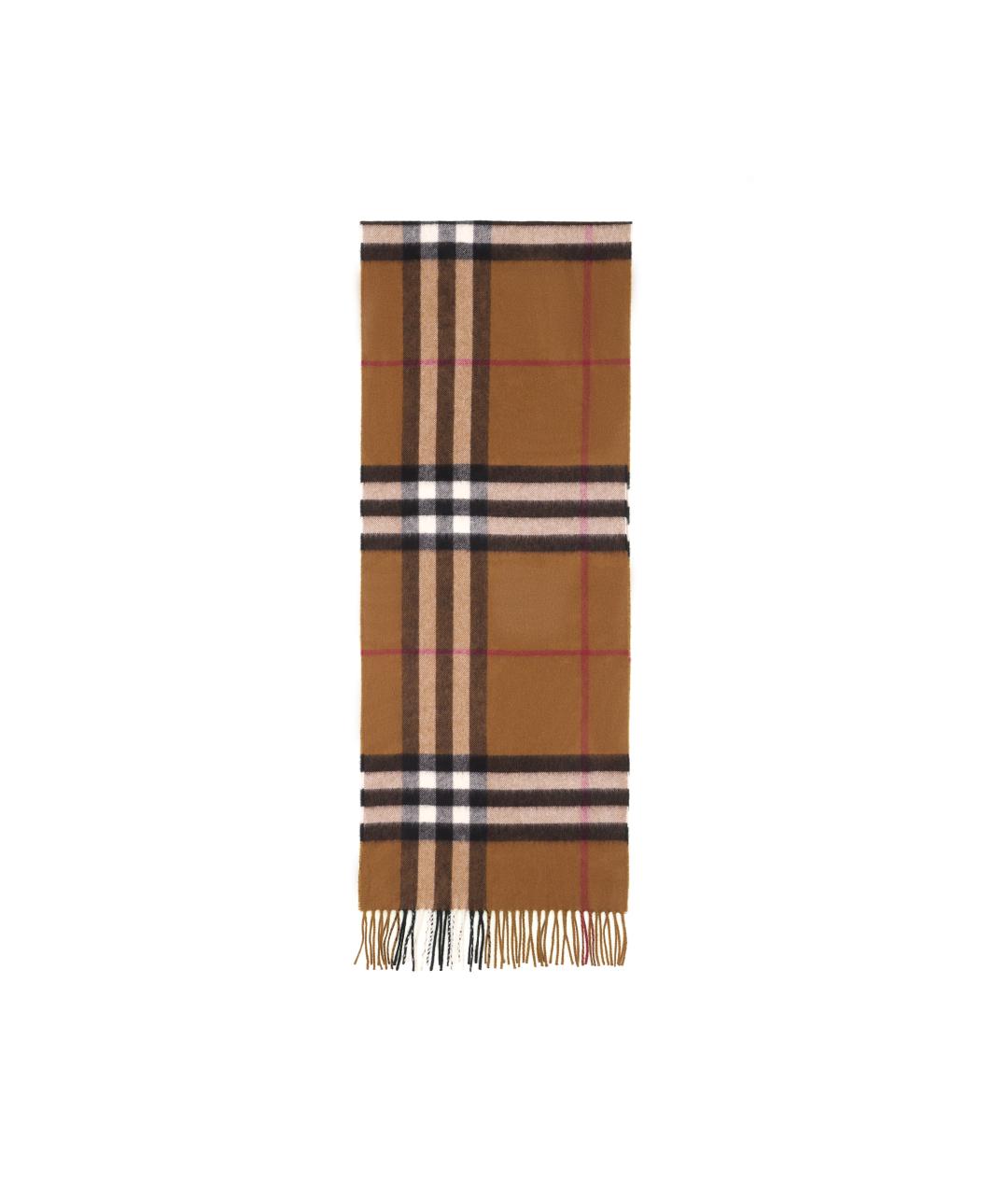 BURBERRY Коричневый кашемировый шарф, фото 1