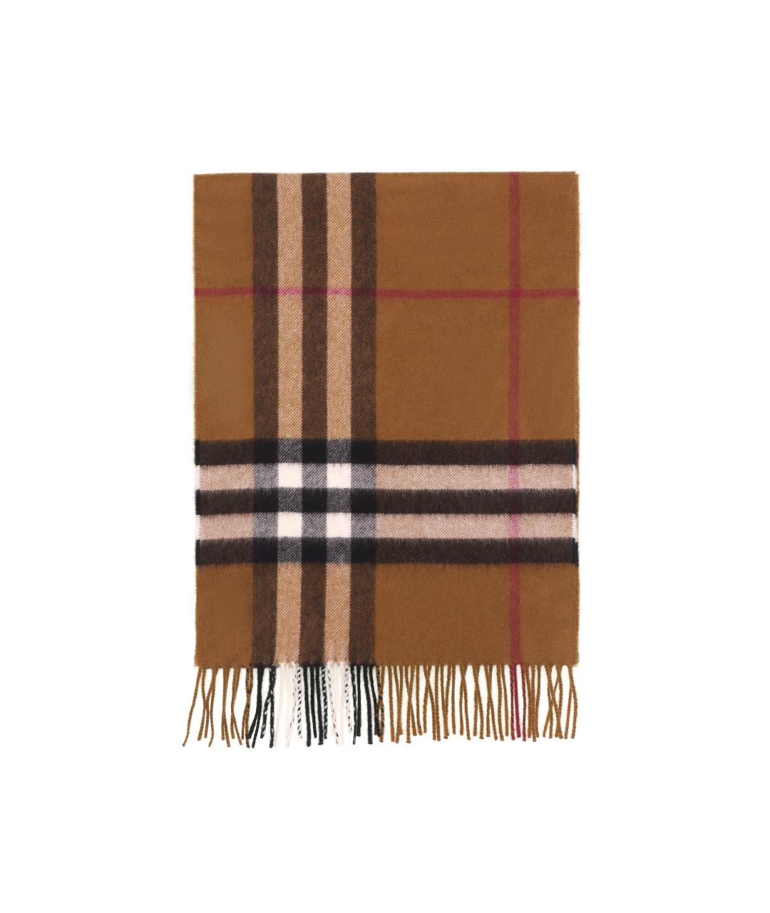 BURBERRY Коричневый кашемировый шарф, фото 3