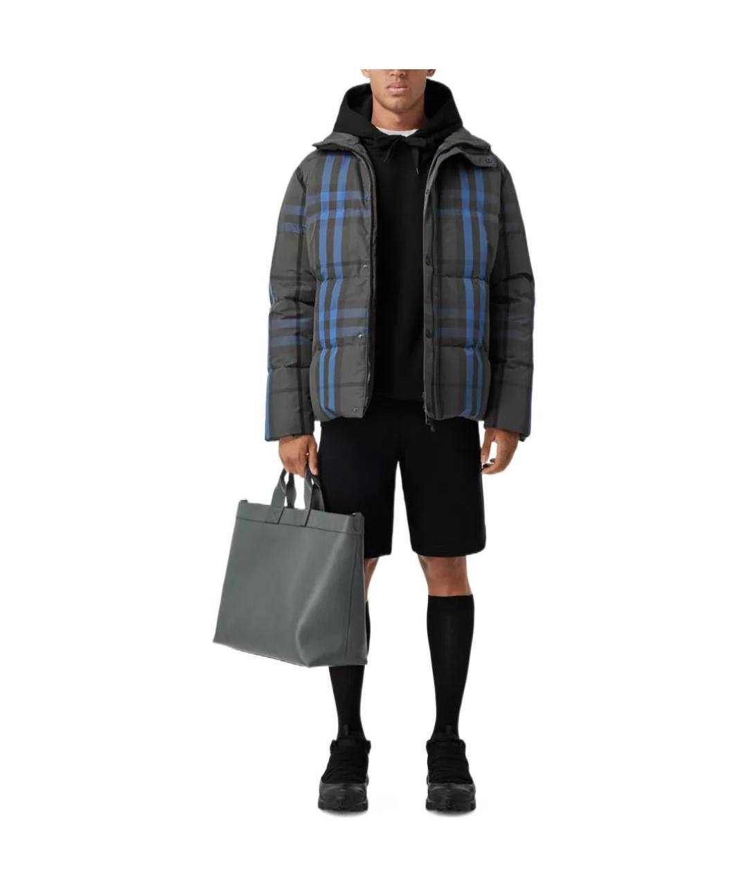 BURBERRY Серый пуховик, фото 3
