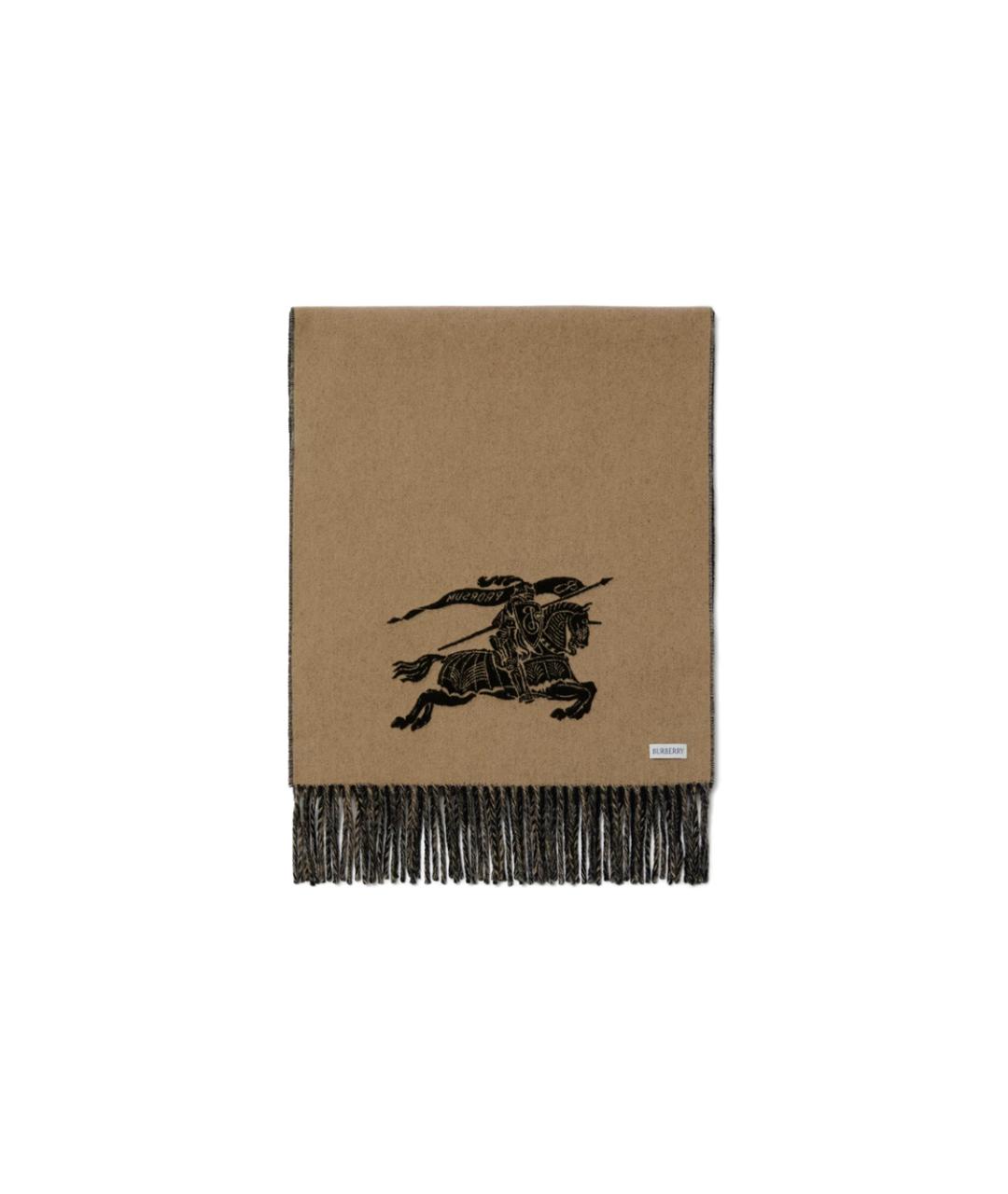 BURBERRY Черный кашемировый шарф, фото 3