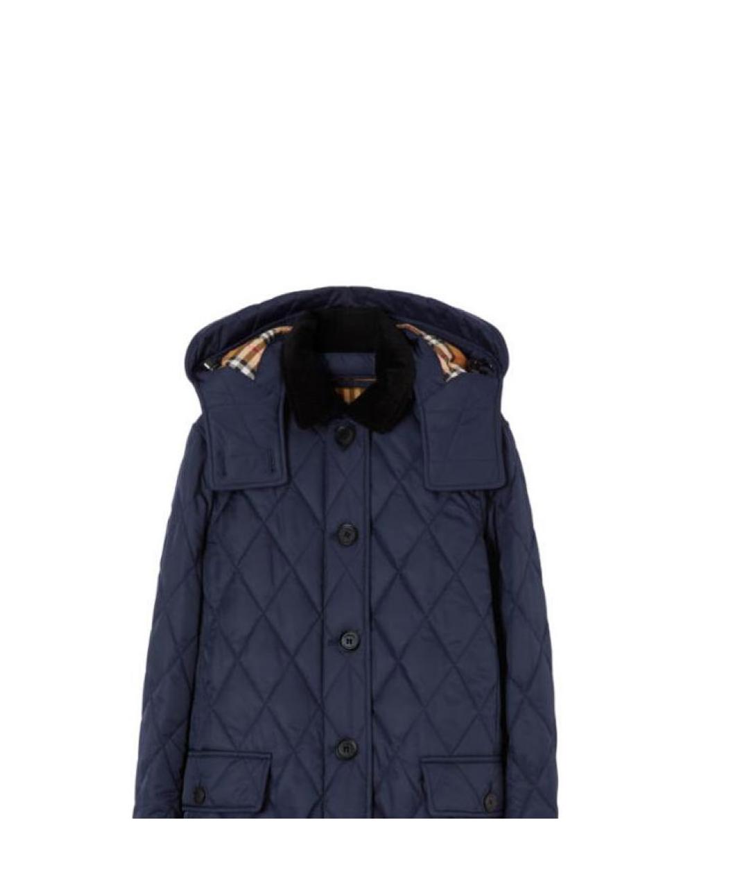 BURBERRY Темно-синий пуховик, фото 4
