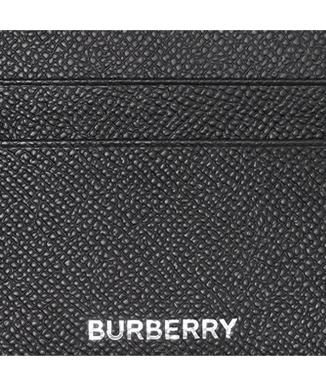 BURBERRY Черный кожаный кардхолдер, фото 5