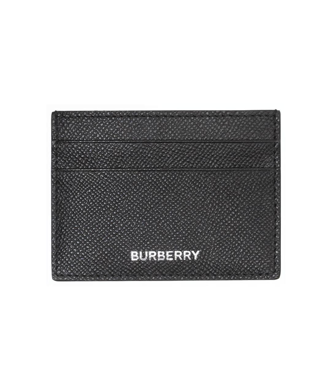 BURBERRY Черный кожаный кардхолдер, фото 1