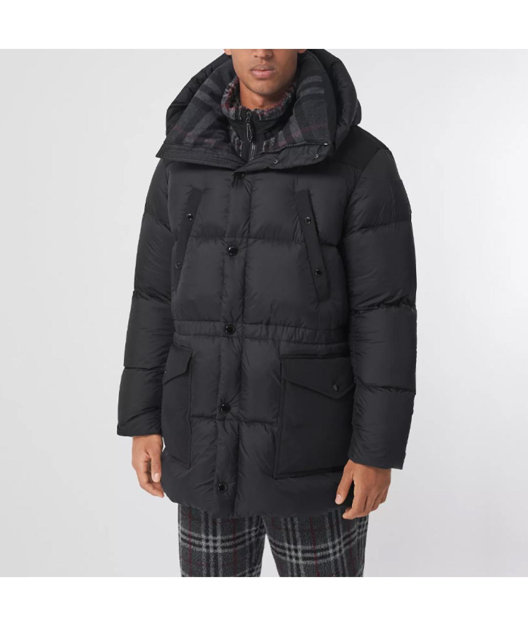BURBERRY Черный пуховик, фото 2
