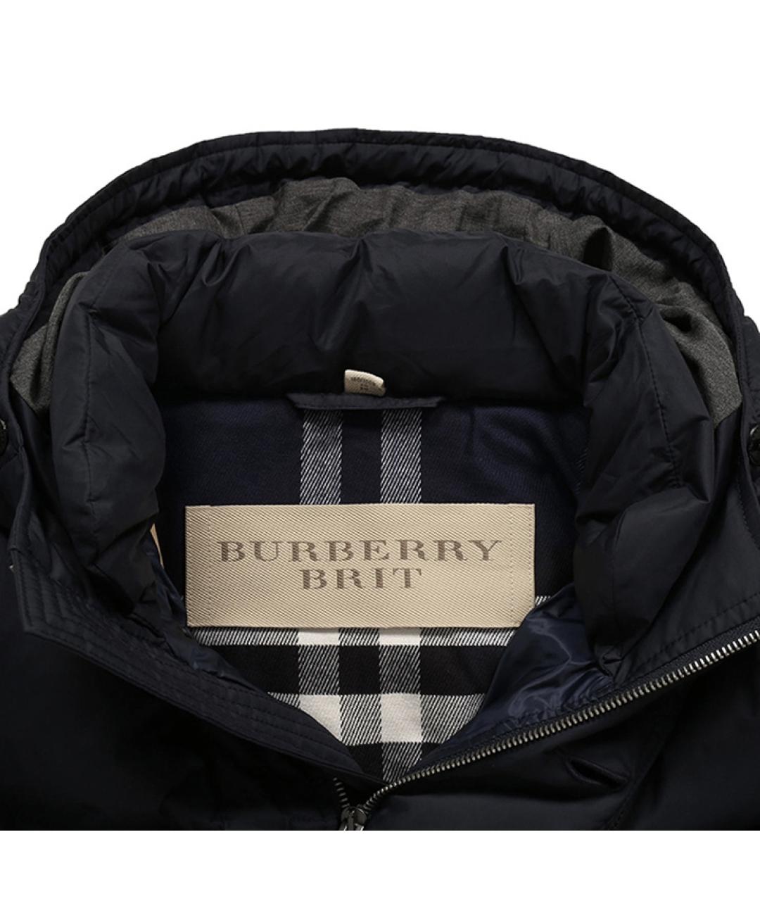 BURBERRY Темно-синий пуховик, фото 3
