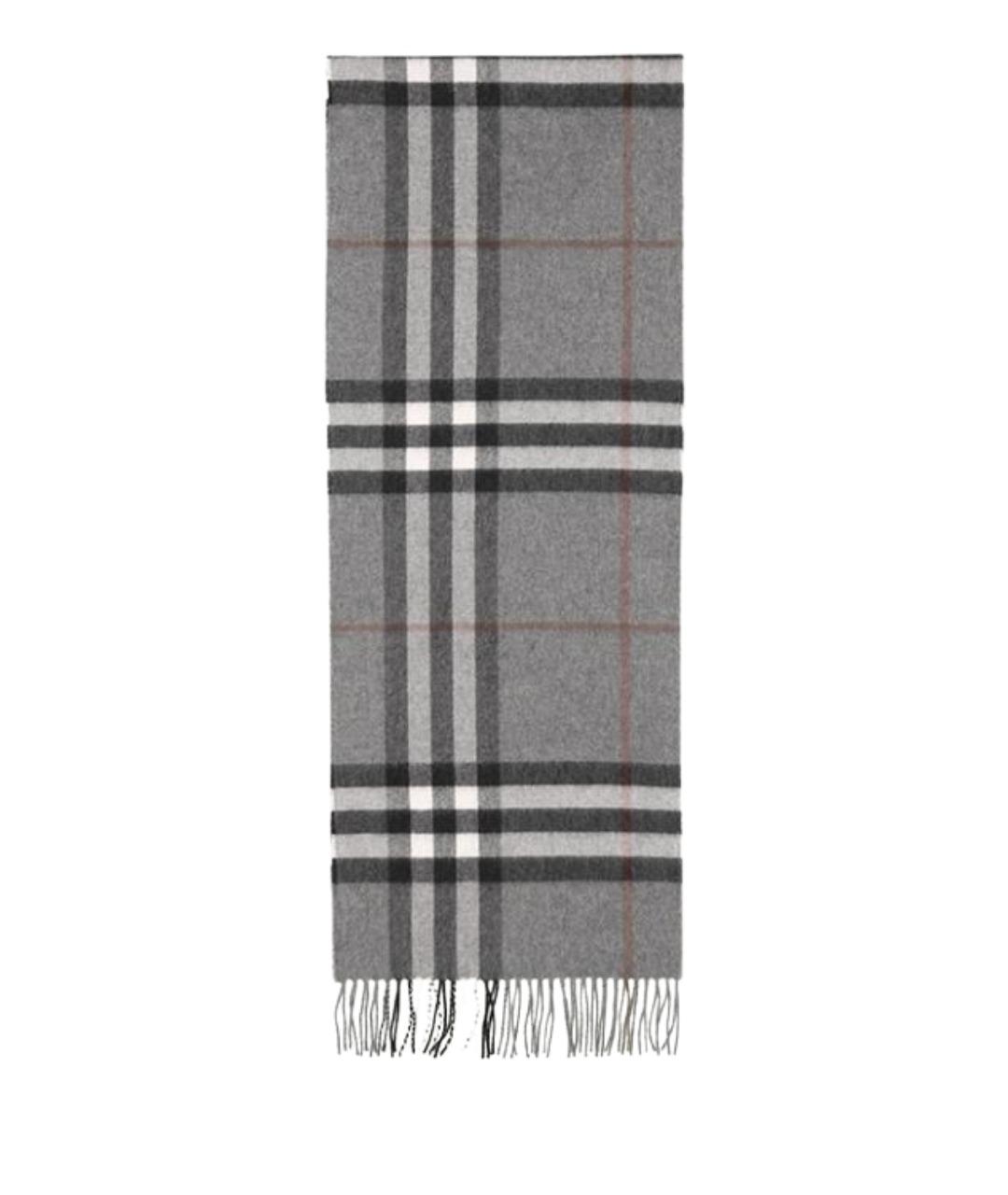 BURBERRY Серый шарф, фото 1