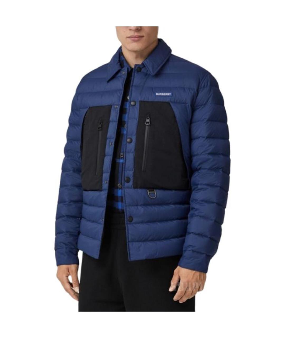 BURBERRY Темно-синий пуховик, фото 4