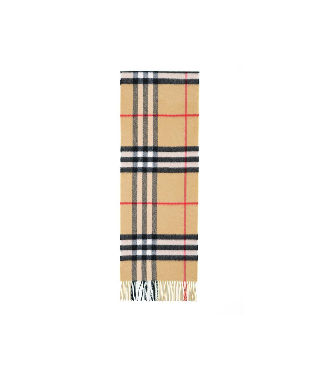 BURBERRY Бежевый кашемировый шарф, фото 1