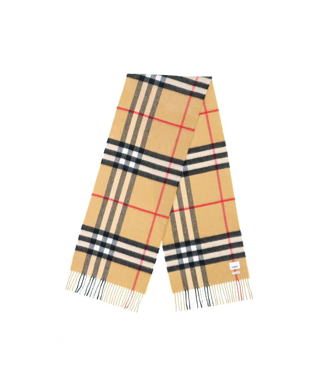 BURBERRY Бежевый кашемировый шарф, фото 2