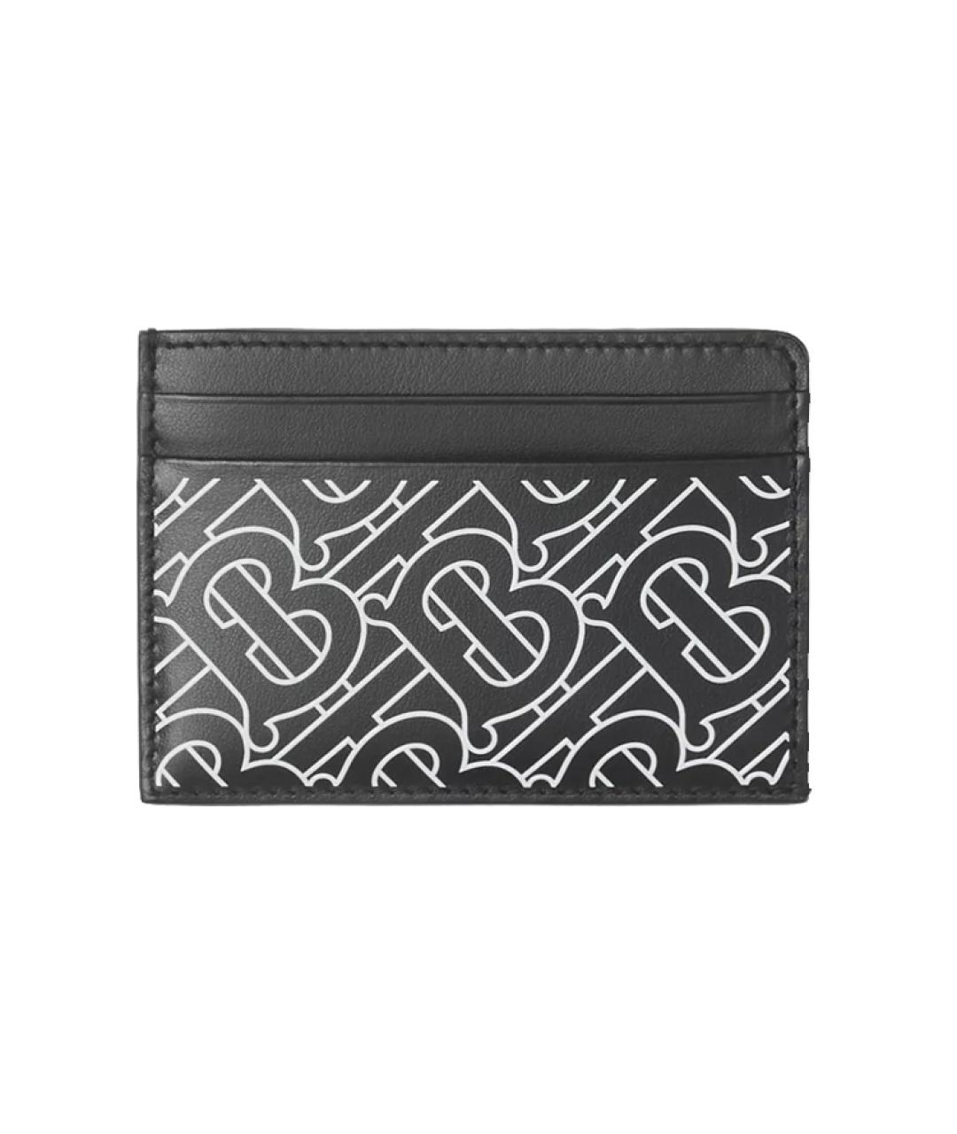 BURBERRY Черный кожаный кардхолдер, фото 1