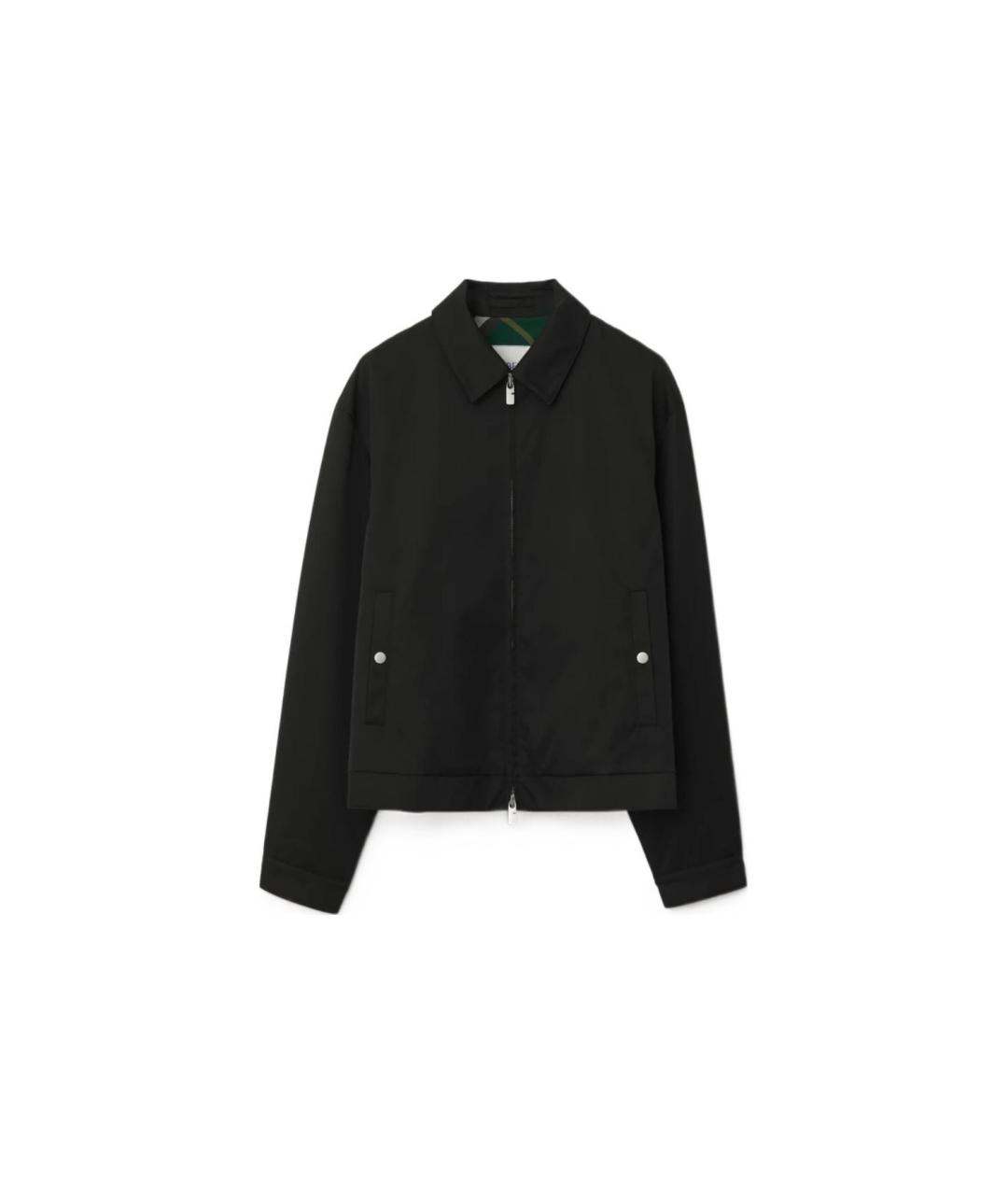 BURBERRY Черная хлопковая куртка, фото 1