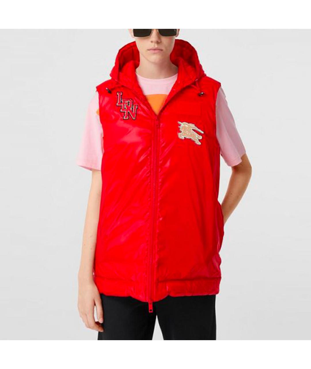 BURBERRY Красный жилет, фото 3